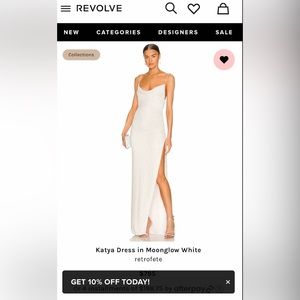 Revolve Katya Dress in Moonglow White